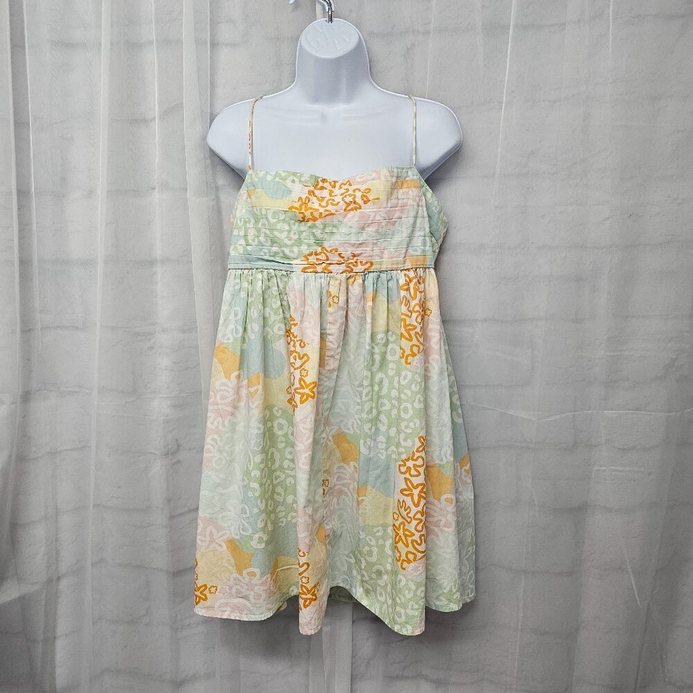 Asos Green Orange Tank Tunic Pleated Boho Hippie Floral Leopard Festival 14